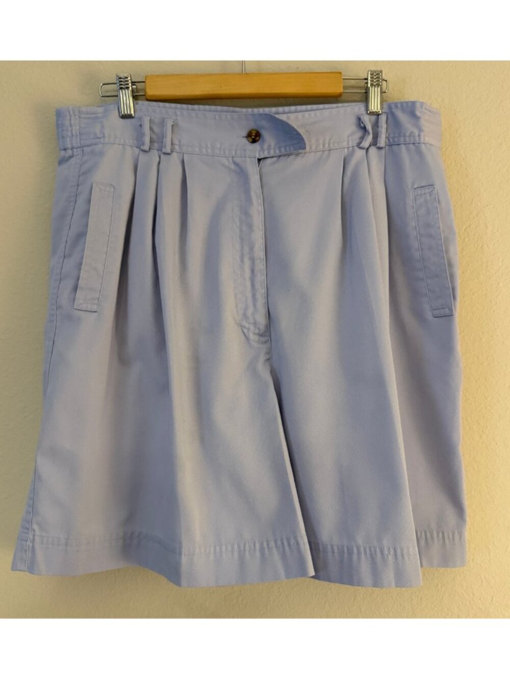 PRICE FIRM Vintage 90s Karen Scott High Rise Shorts Light Blue 16 0X Plus Size